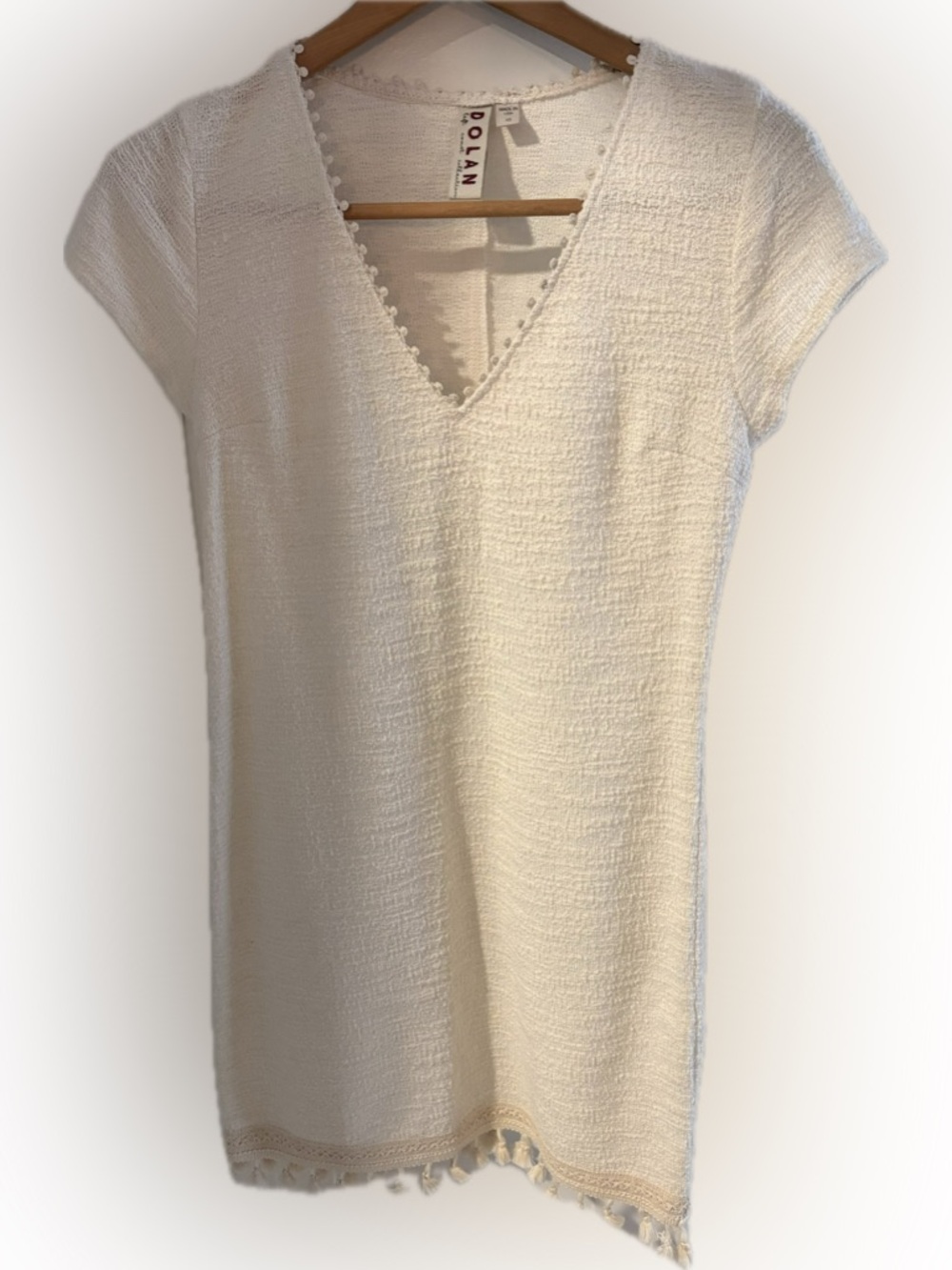 Dolan Left Coast Collection Cream Boucle Dress